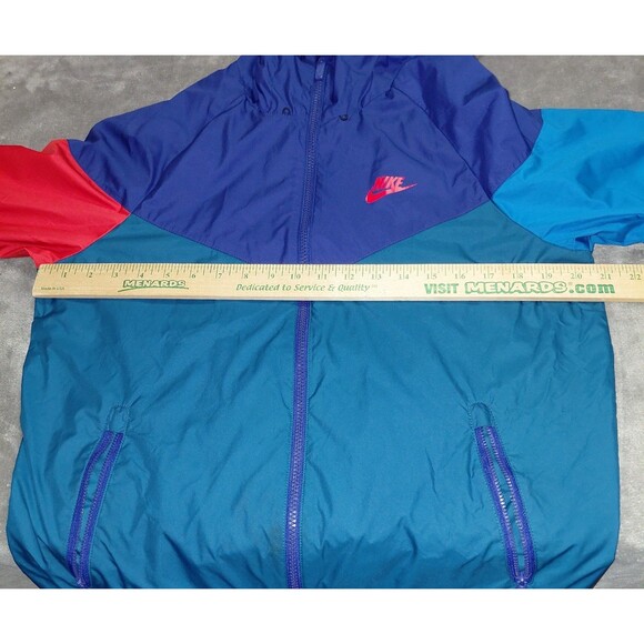 Y2K Nike Sportswear Windrunner Hooded Jacket Womens Small Multicolor Colorblock - Picture 7 of 13